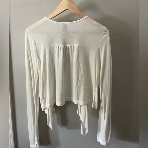 NWT Willi Smith cream long sleeve open knit cardigan size M - Picture 4 of 7